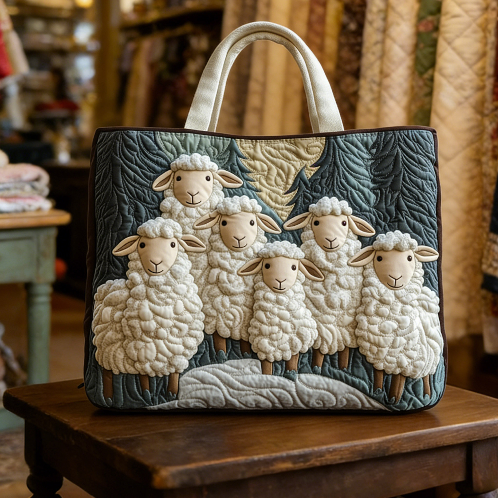 Sheep Heaven Handmade Tote Bag 