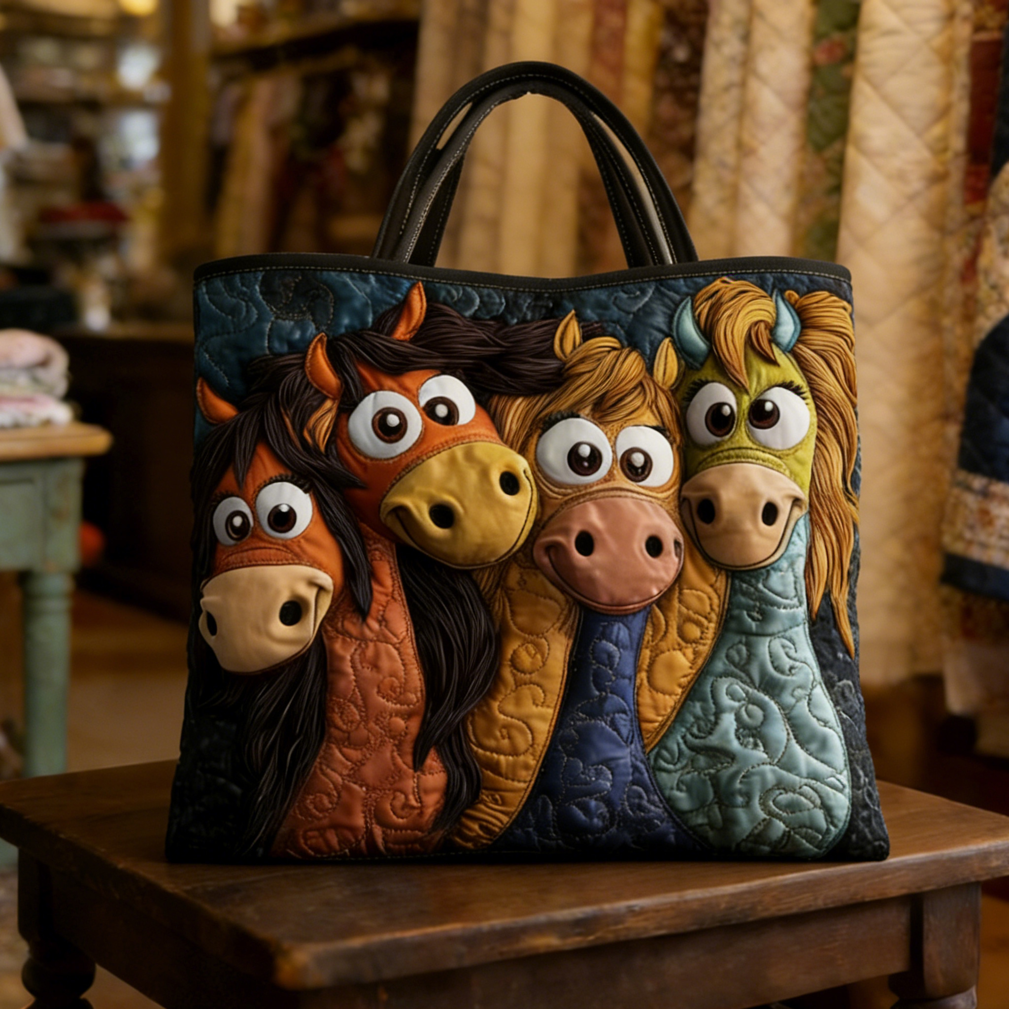 Funny Pony Handmade Tote Bag