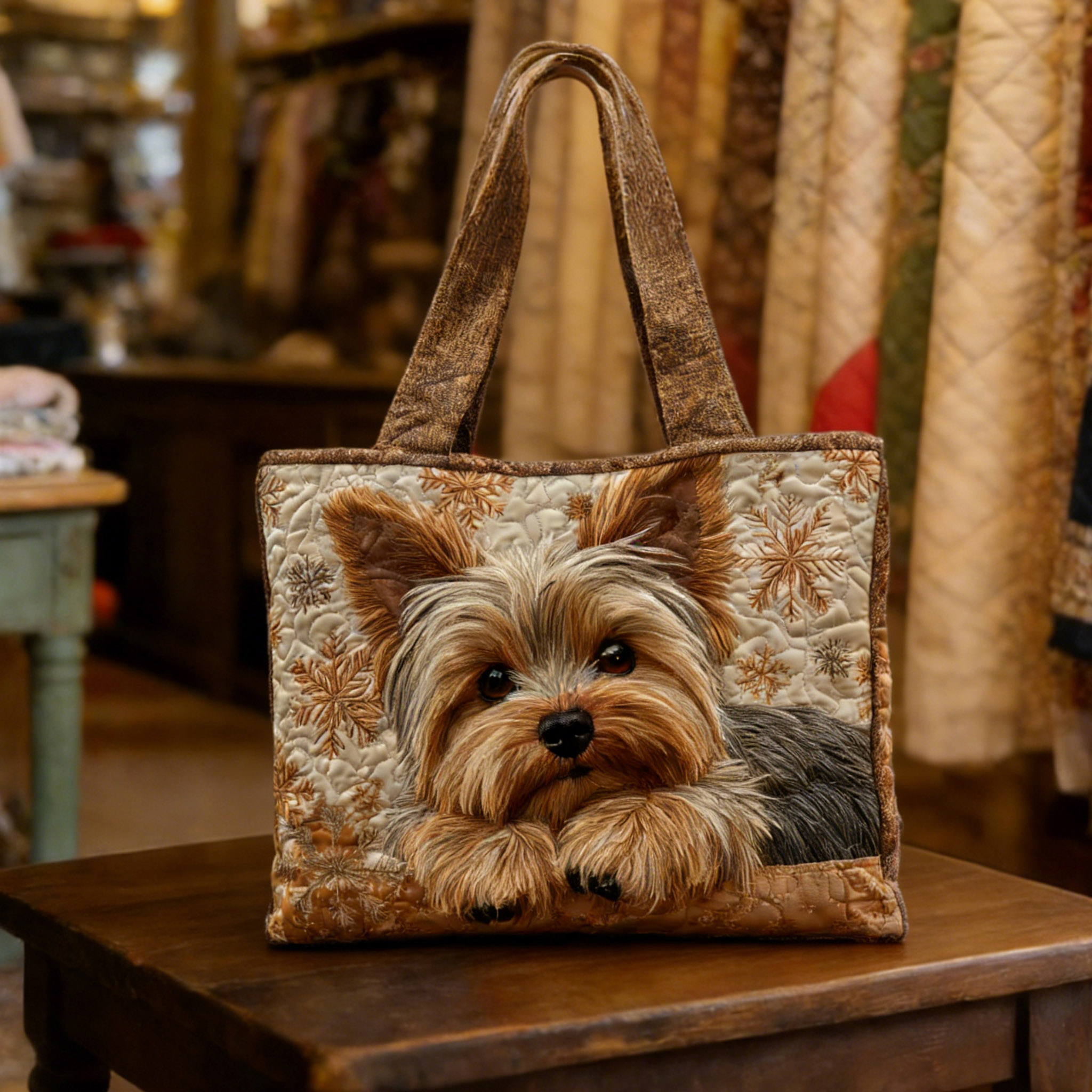 Yorkie Shine Handmade Tote Bag