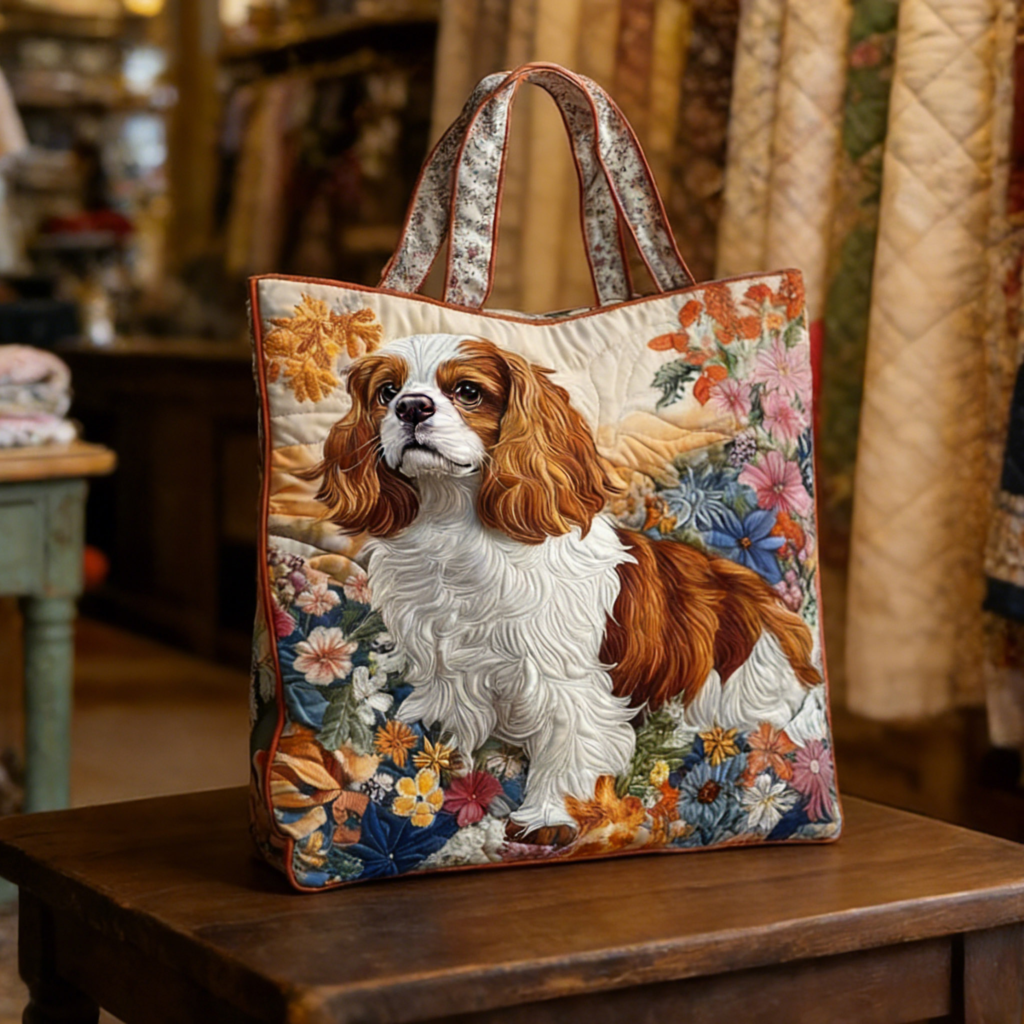 Cavalier Rustic Grace Handmade Tote Bag