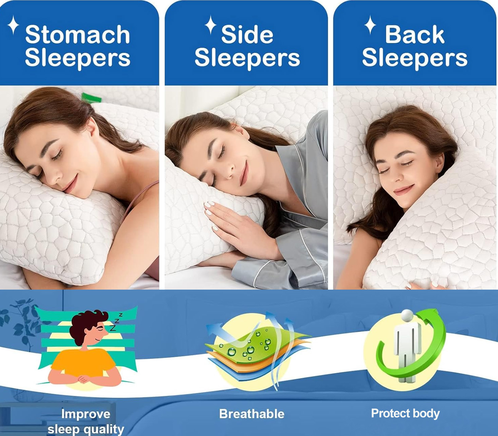 Cooling Bed Pillows（Standard size）
