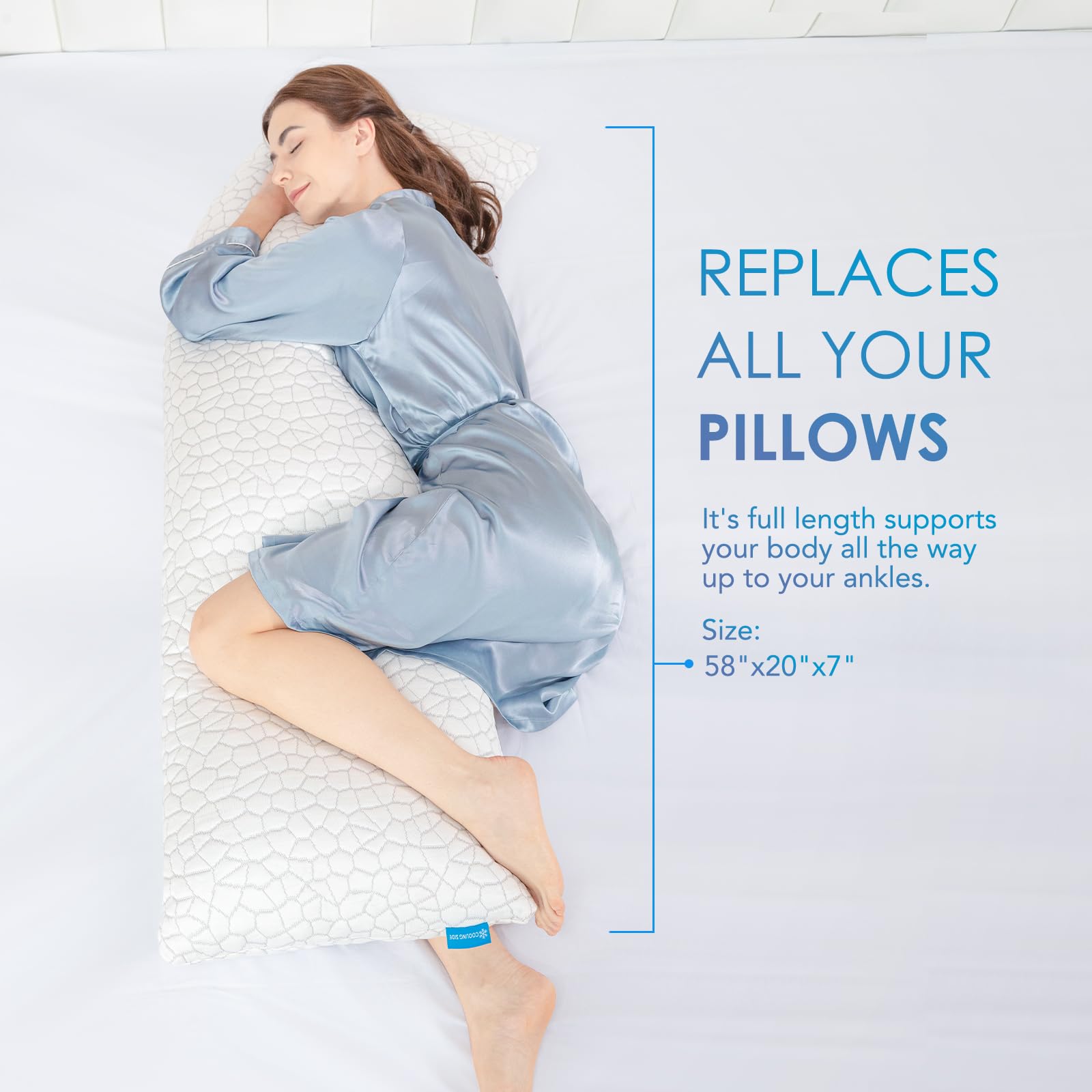 cooling pillow （Body Pillow 1 Count）