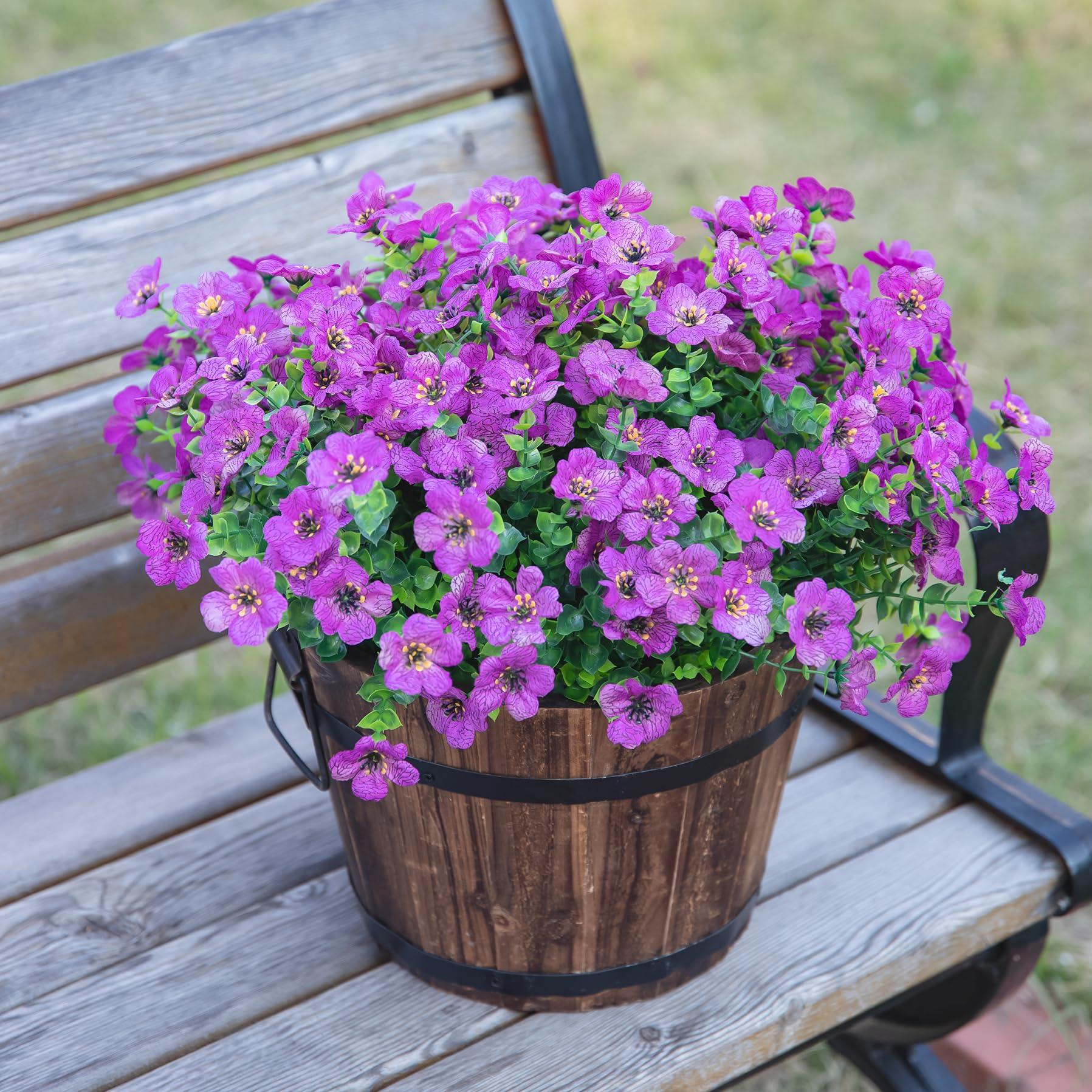 14" Silk Daisy with Eucalyptus 12 Bundles- Purple