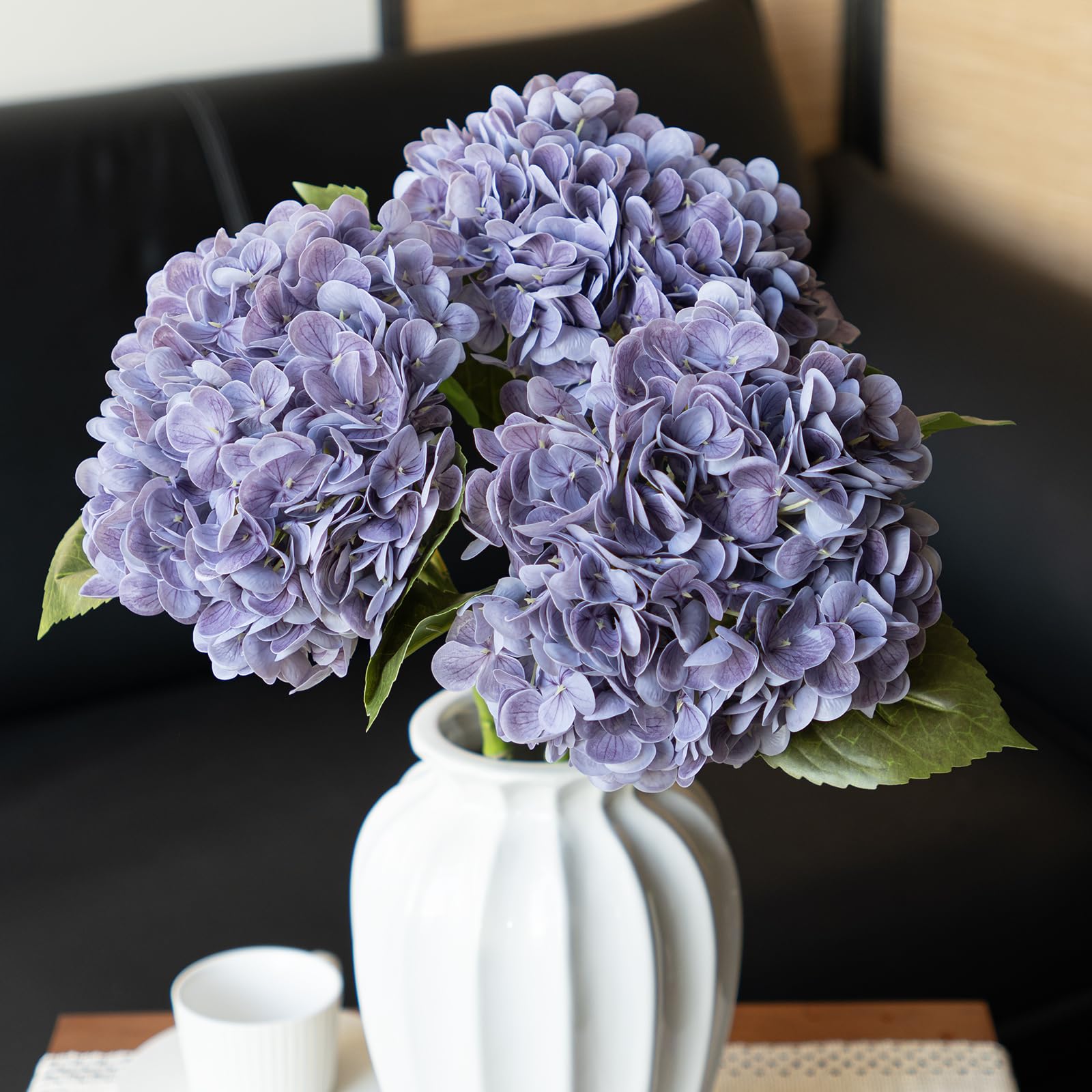 22 inch Lifelike Artificial Hydrangeas - UV resistant, Waterproof,Windproof