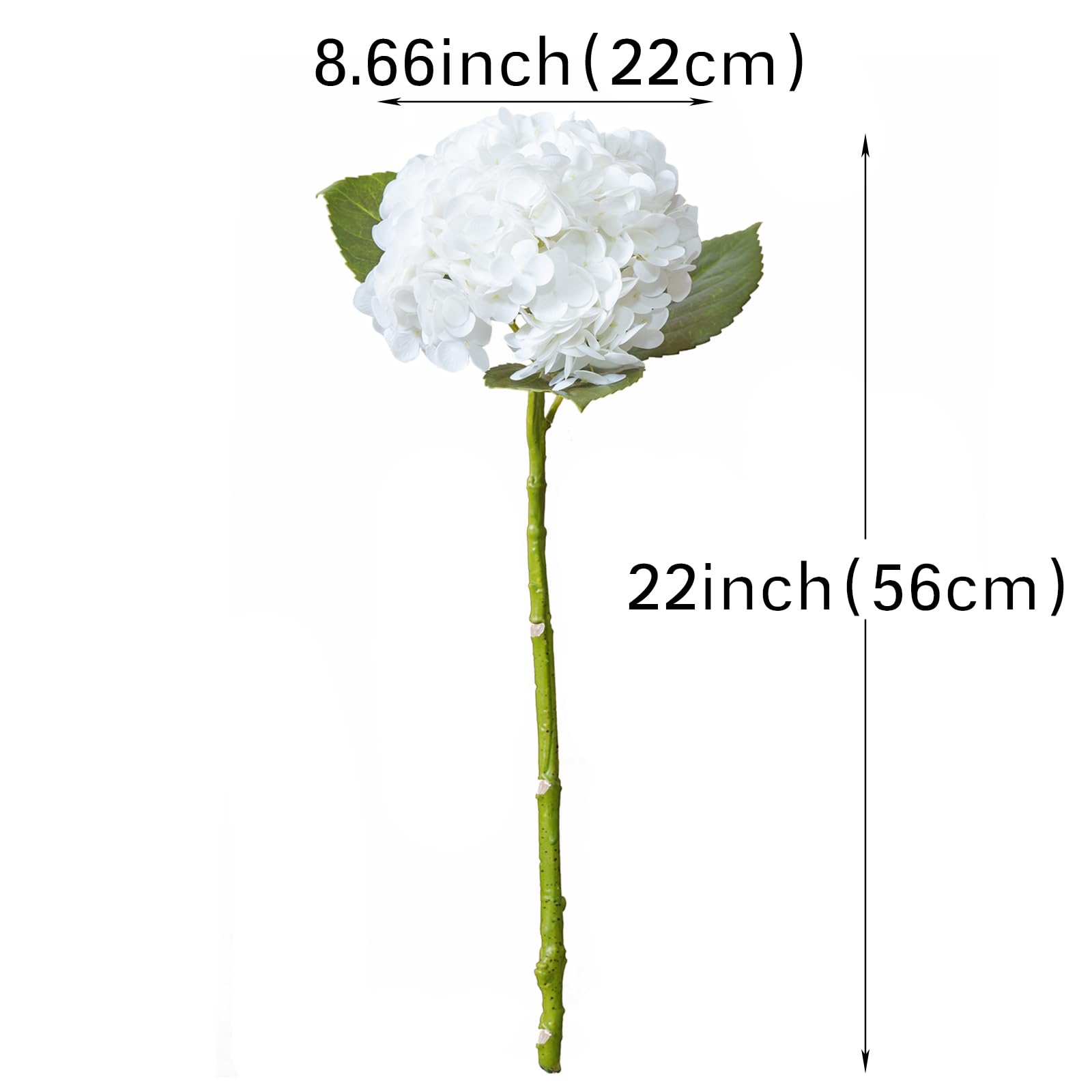 22 inch Lifelike Artificial Hydrangeas - UV resistant, Waterproof,Windproof
