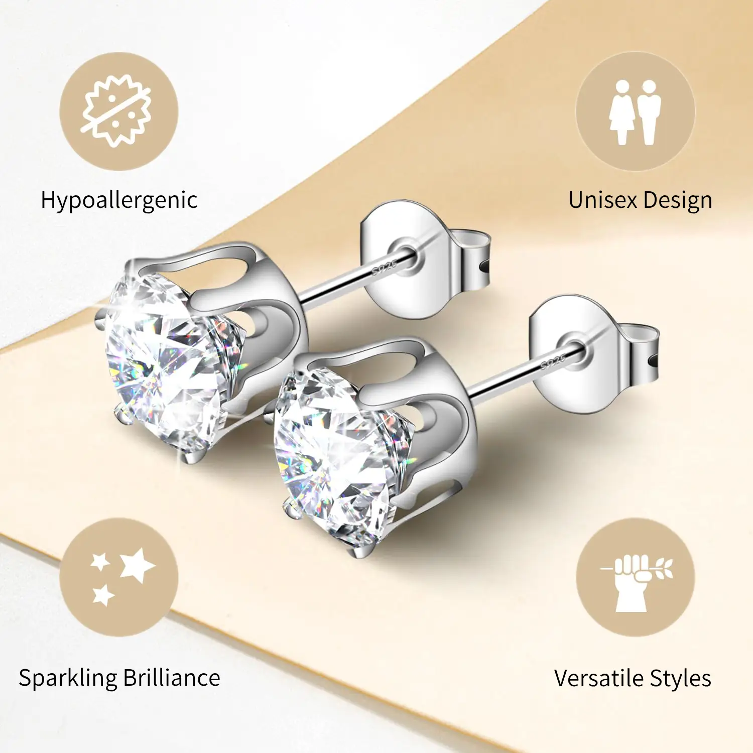 🎁Last Day 70% OFF🎁Classic Sparkling Moissanite Earrings