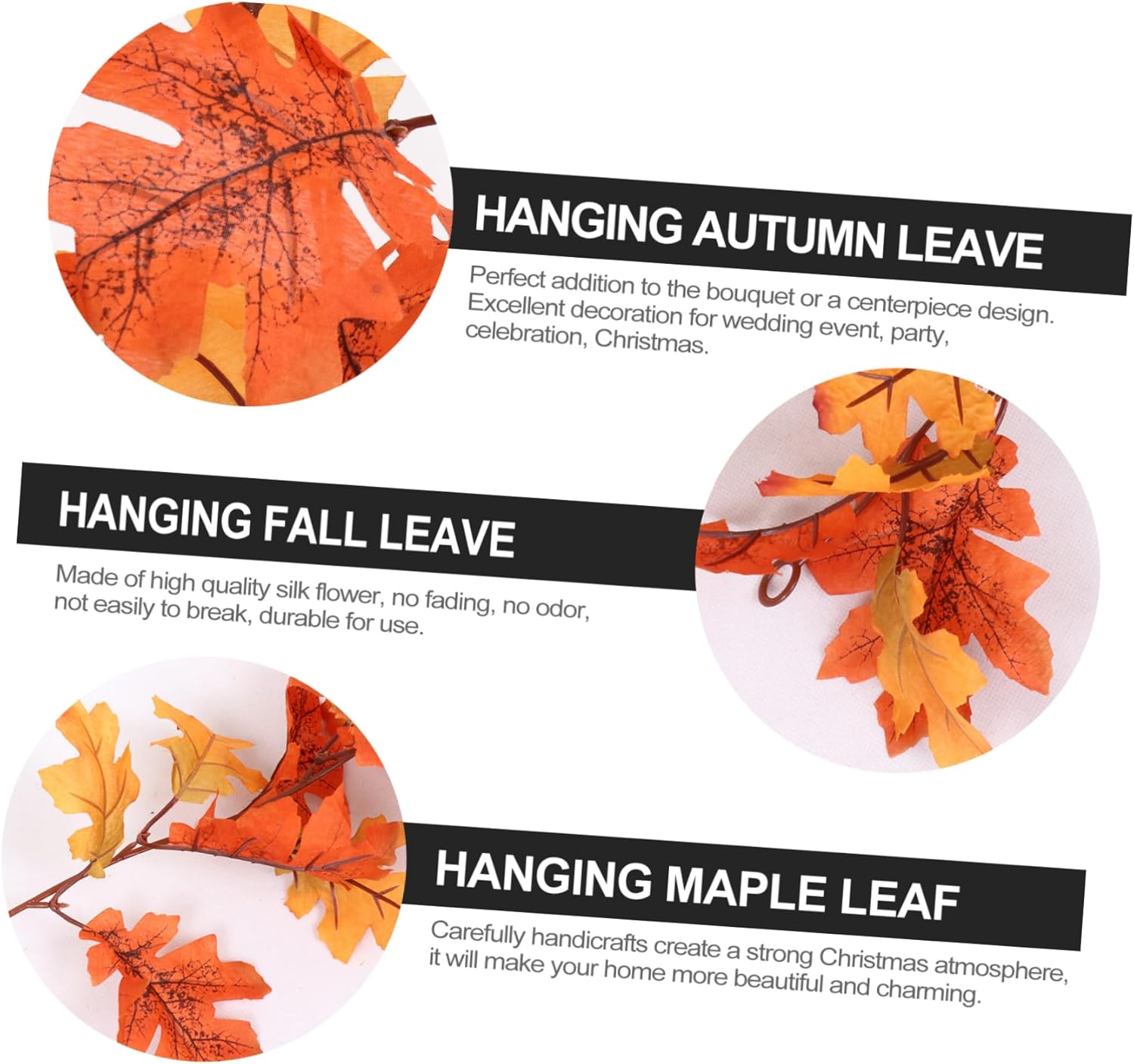 🔥Maple Vine Artificial Maple Leaf Wreath Autumn Maple Leaf Fall Decoration🍂