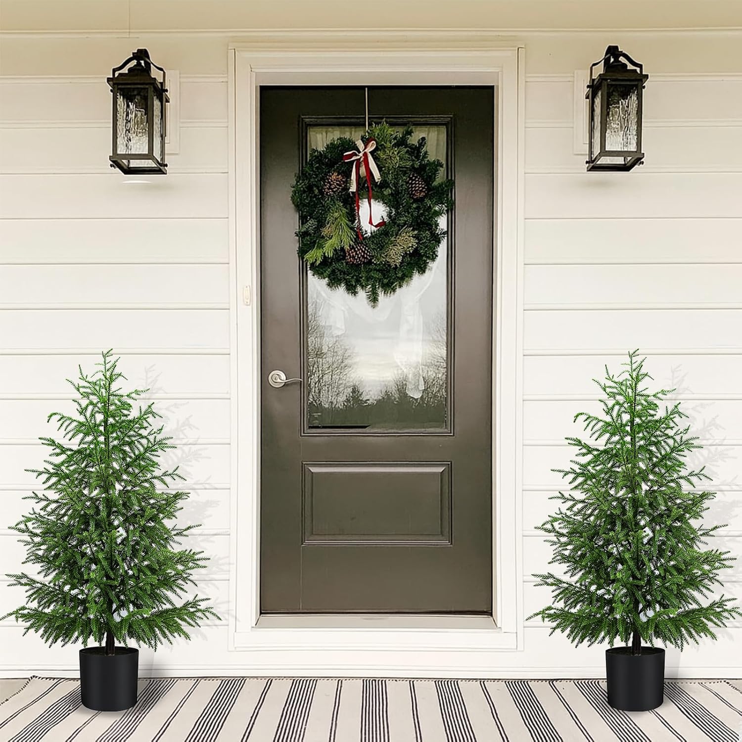 🔥 Real Touch Norfolk Pine Topiary – Perfect Holiday Tree 🎄 Only $12.98 🎁