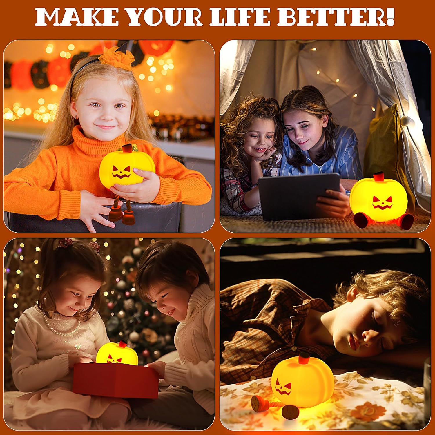 🎃 Halloween pumpkin night light! Cute and soothing✨