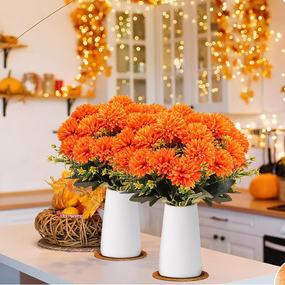 🔥$9.98 On Sale Today Only🌼- Artificial Outdoor Sunset Mums Flowers