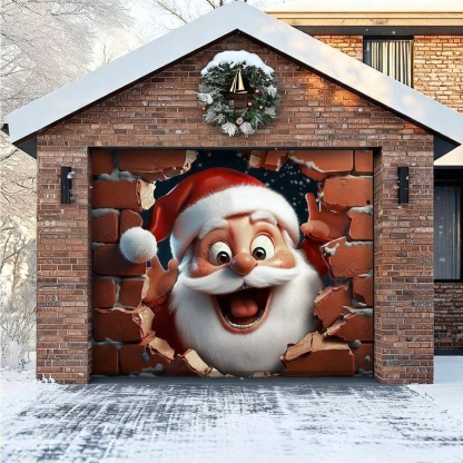 Santa’s Surprise | Christmas Garage Door Cover