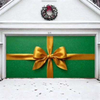 Gift Wrap (Green) | Christmas Garage Door Cover