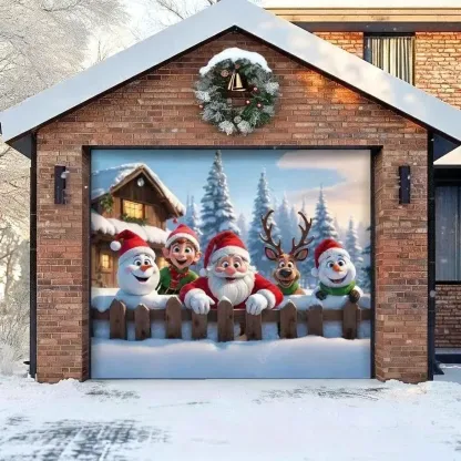 Christmas Crew | Christmas Garage Door Cover
