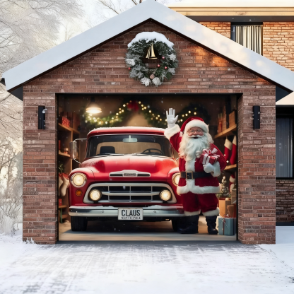 Santa’s Garage | Christmas Garage Door Cover