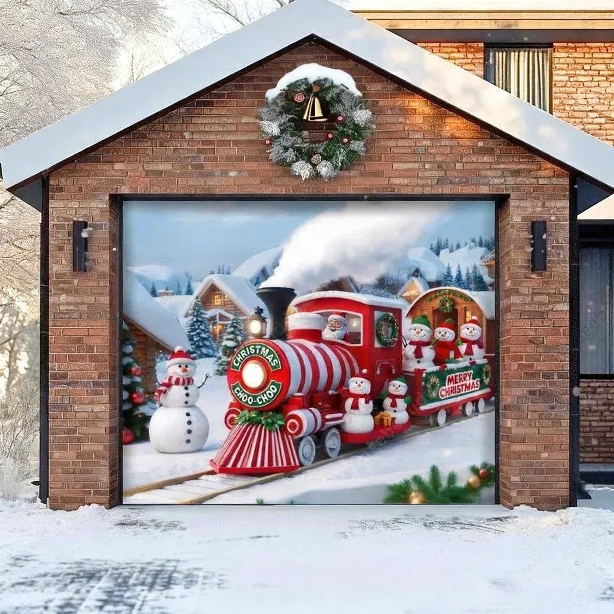 Christmas Choo-Choo | Christmas Garage Door Cover