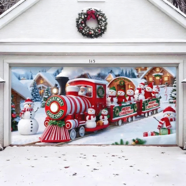 Christmas Choo-Choo | Christmas Garage Door Cover