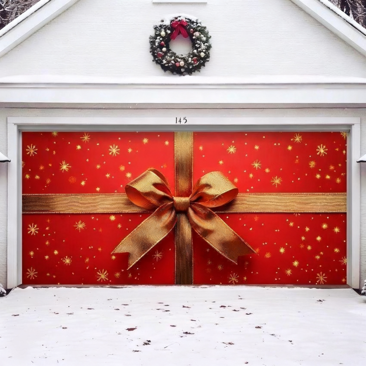 Gift Wrap | Christmas Garage Door Cover