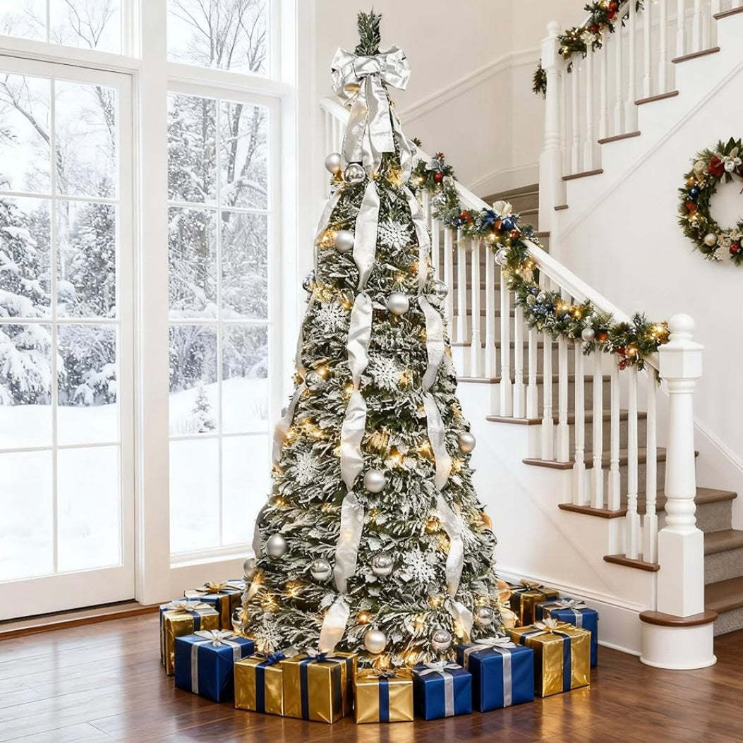 Folding Christmas Tree Frosty Edition