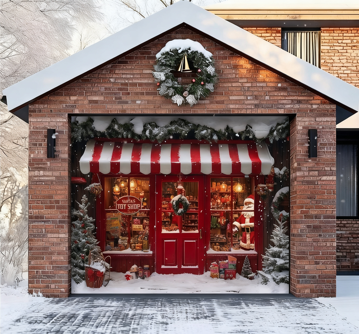 Santa’s Toy Shop | Christmas Garage Door Cover