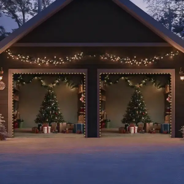 Cozy Christmas | Christmas Garage Door Cover