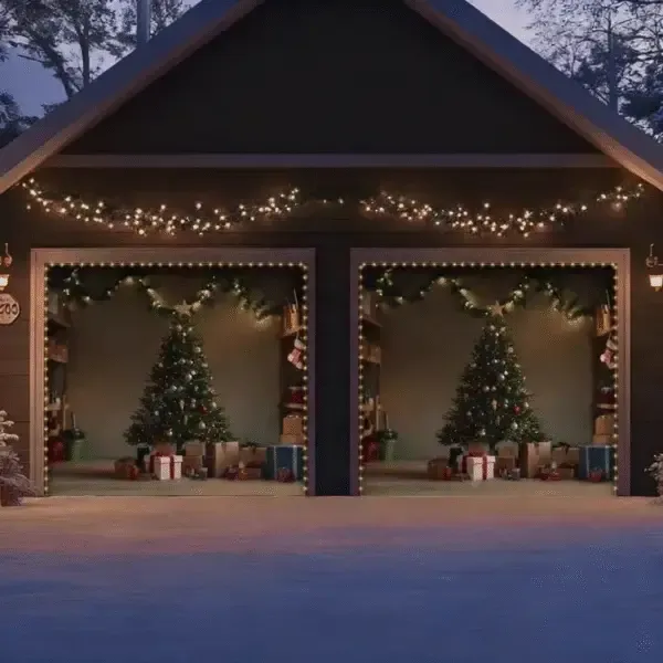 Cozy Christmas | Christmas Garage Door Cover