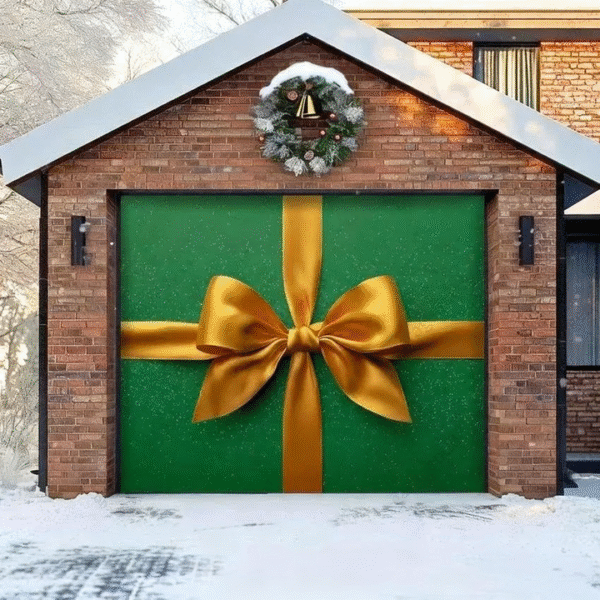 Gift Wrap (Green) | Christmas Garage Door Cover
