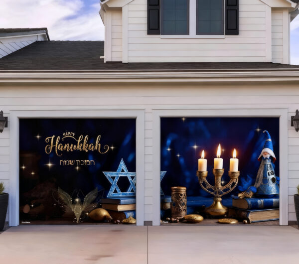 Happy Hanukkah | Christmas Garage Door Cover