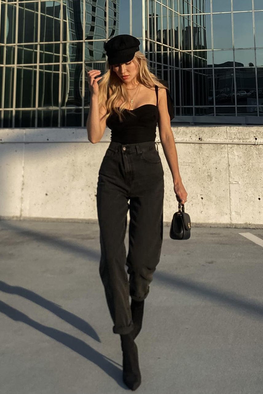 Breezy Days Black Tank Top