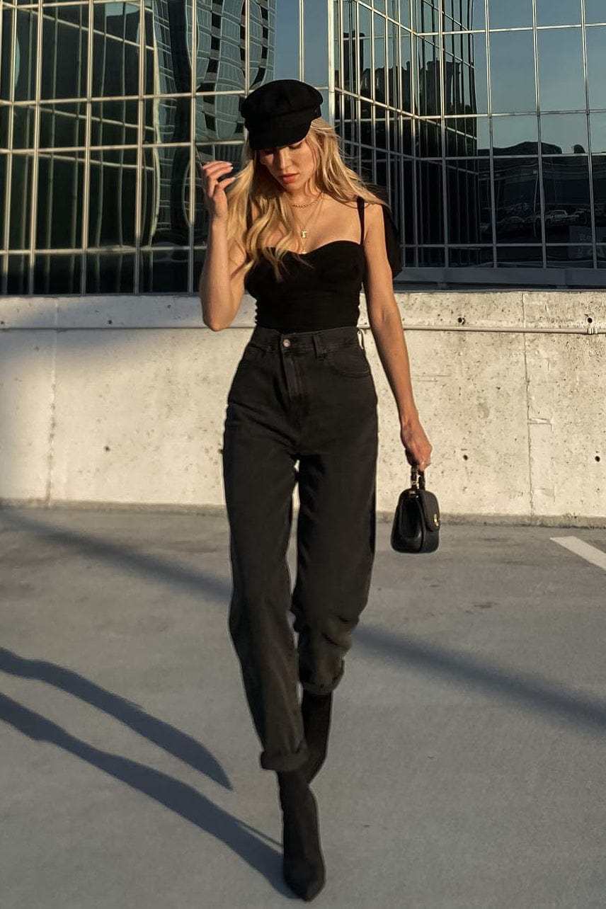 Breezy Days Black Tank Top