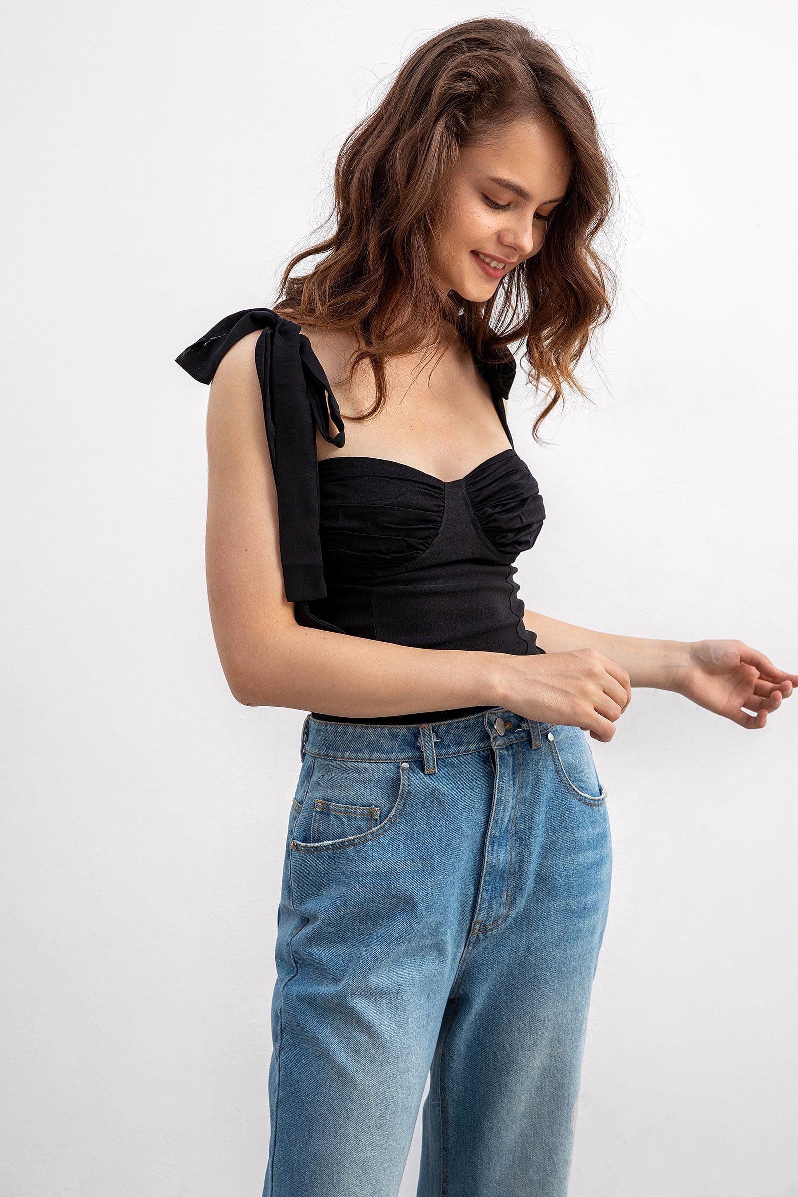 Breezy Days Black Tank Top