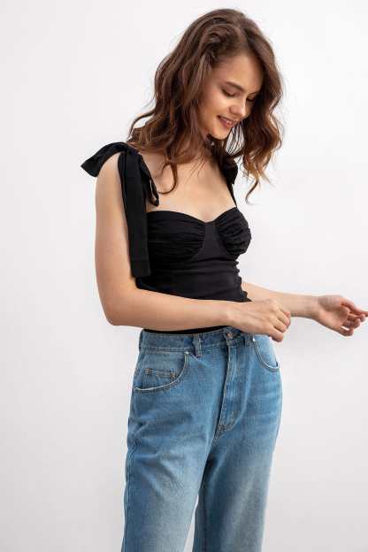 Breezy Days Black Tank Top