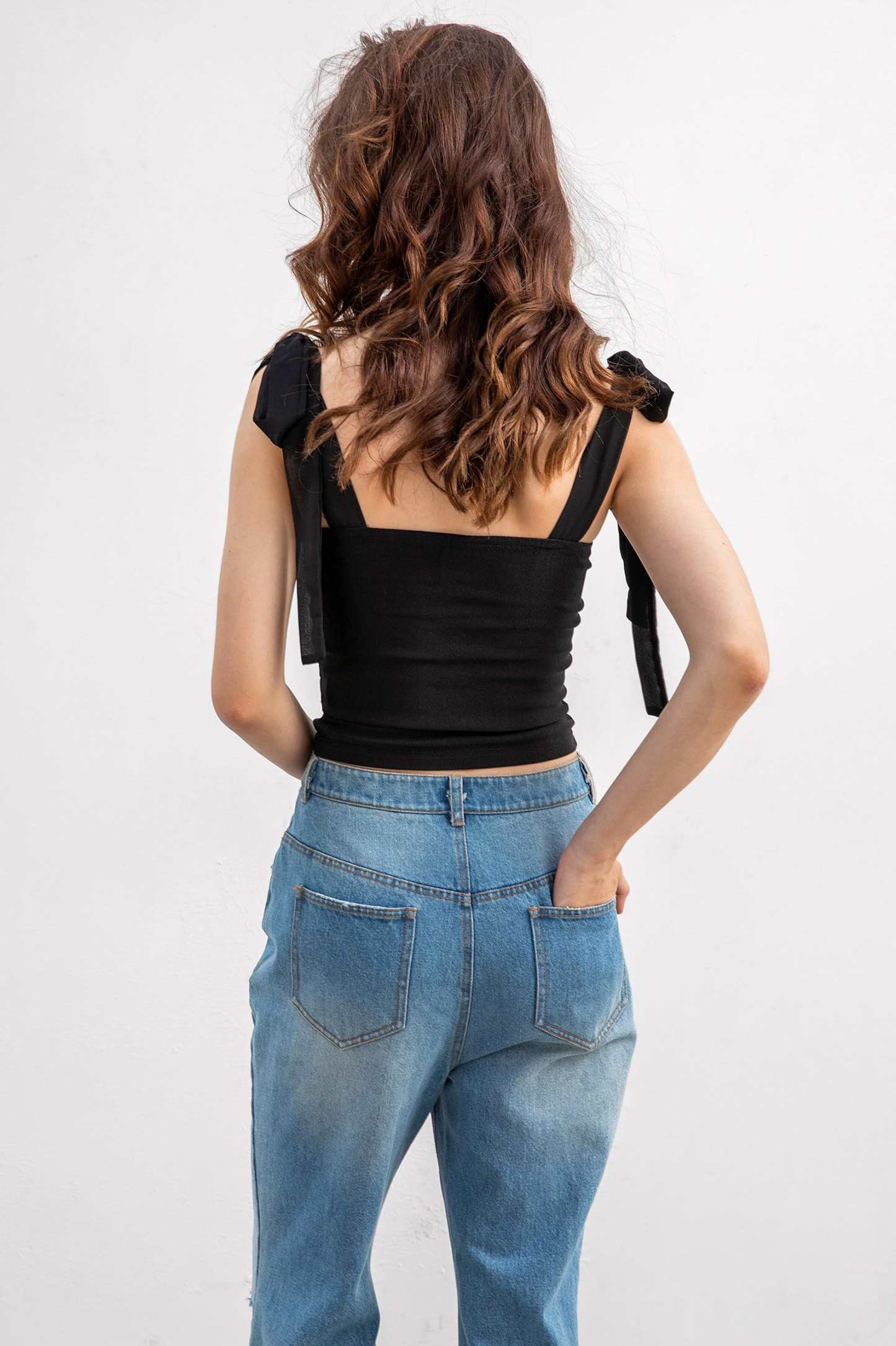 Breezy Days Black Tank Top