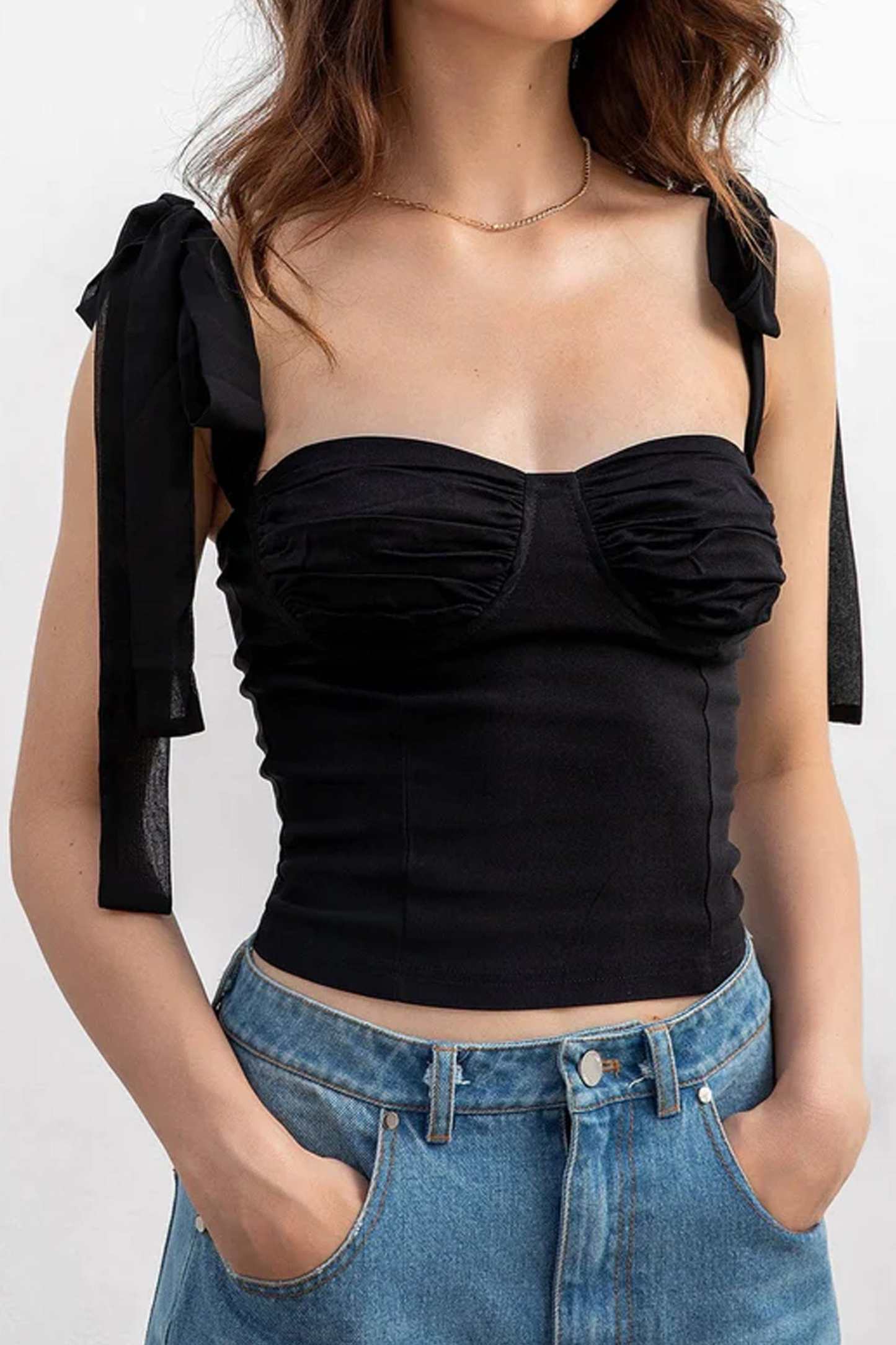 Breezy Days Black Tank Top