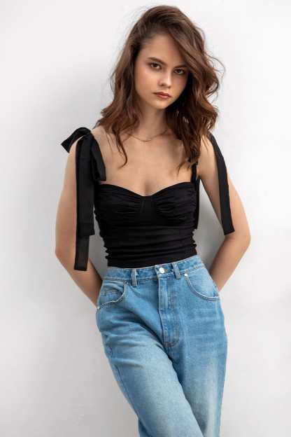 Breezy Days Black Tank Top