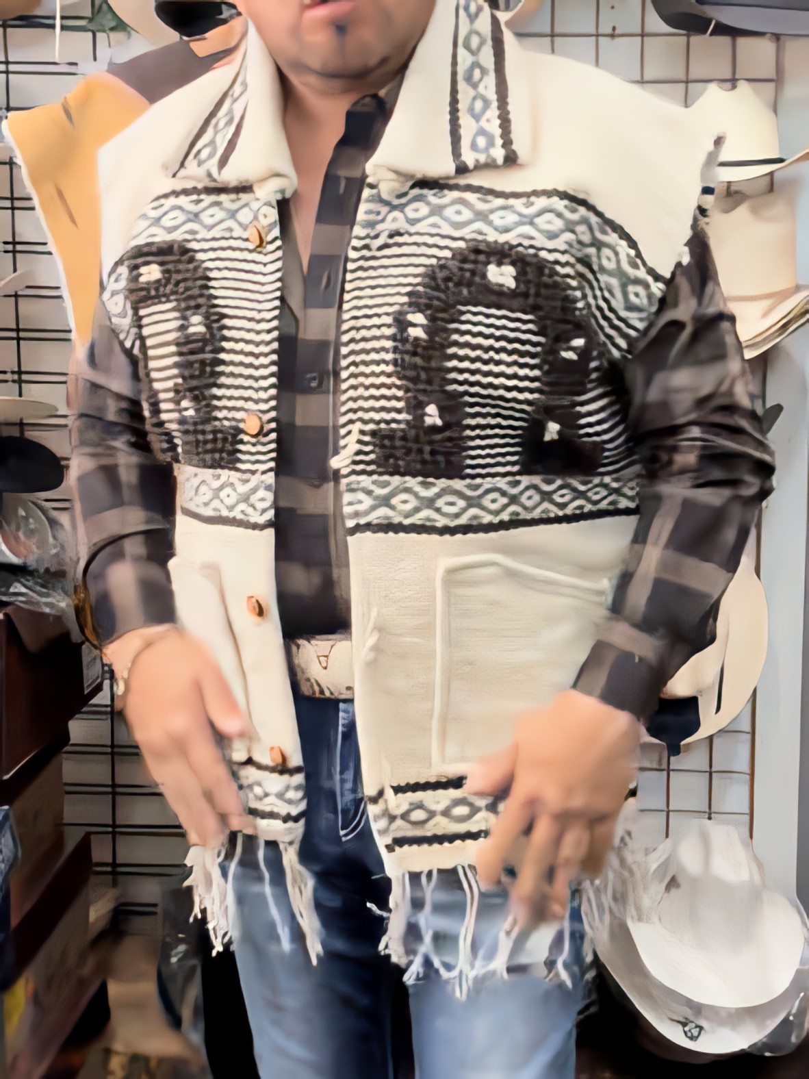 Men's sleeveless collared vest jacket