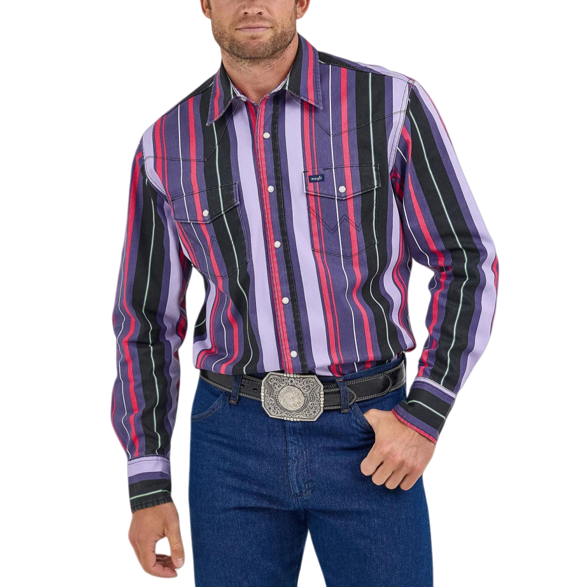 Vintage Western Striped Shirt