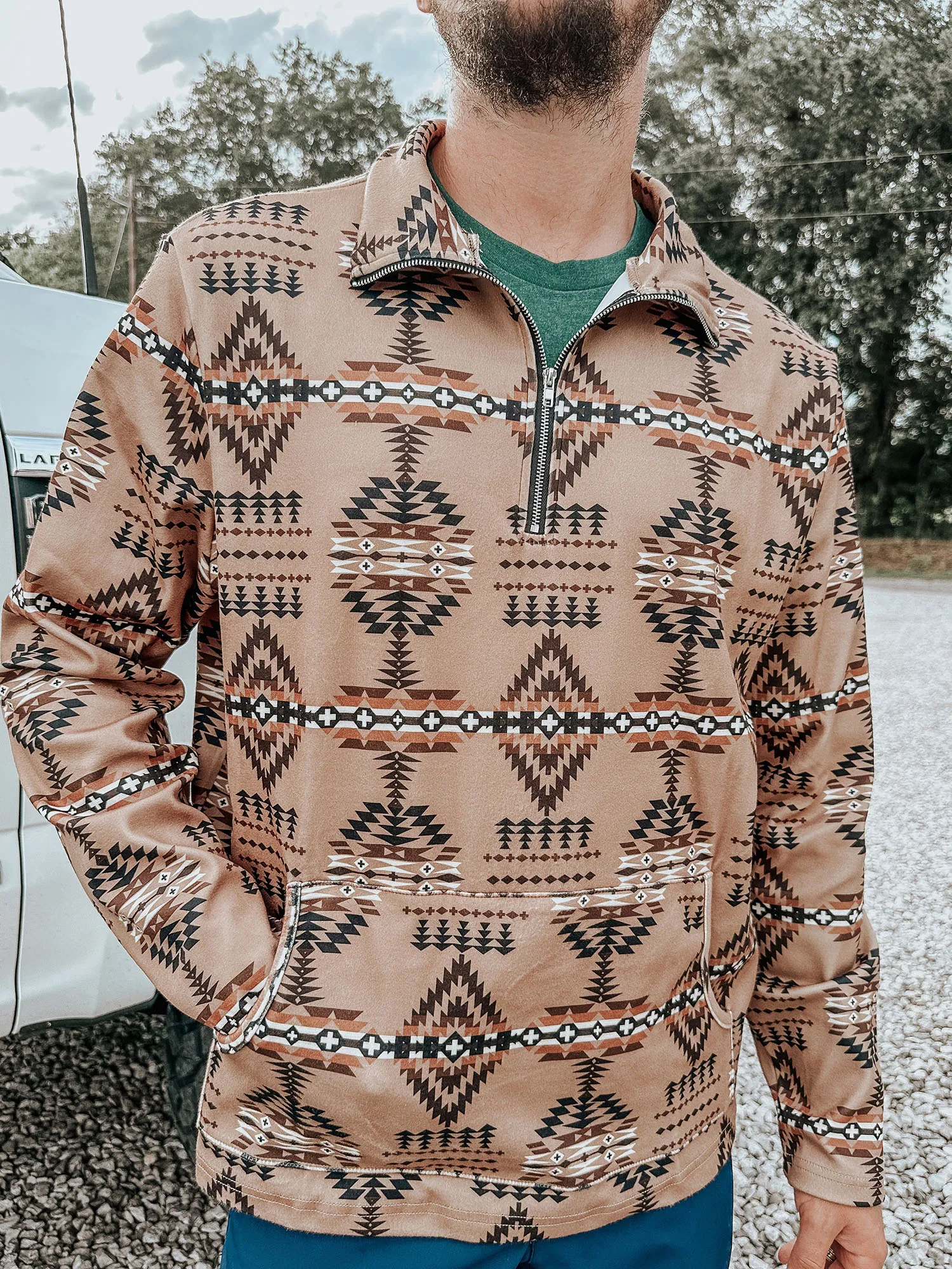 Men’s Sand Aztec Pullover