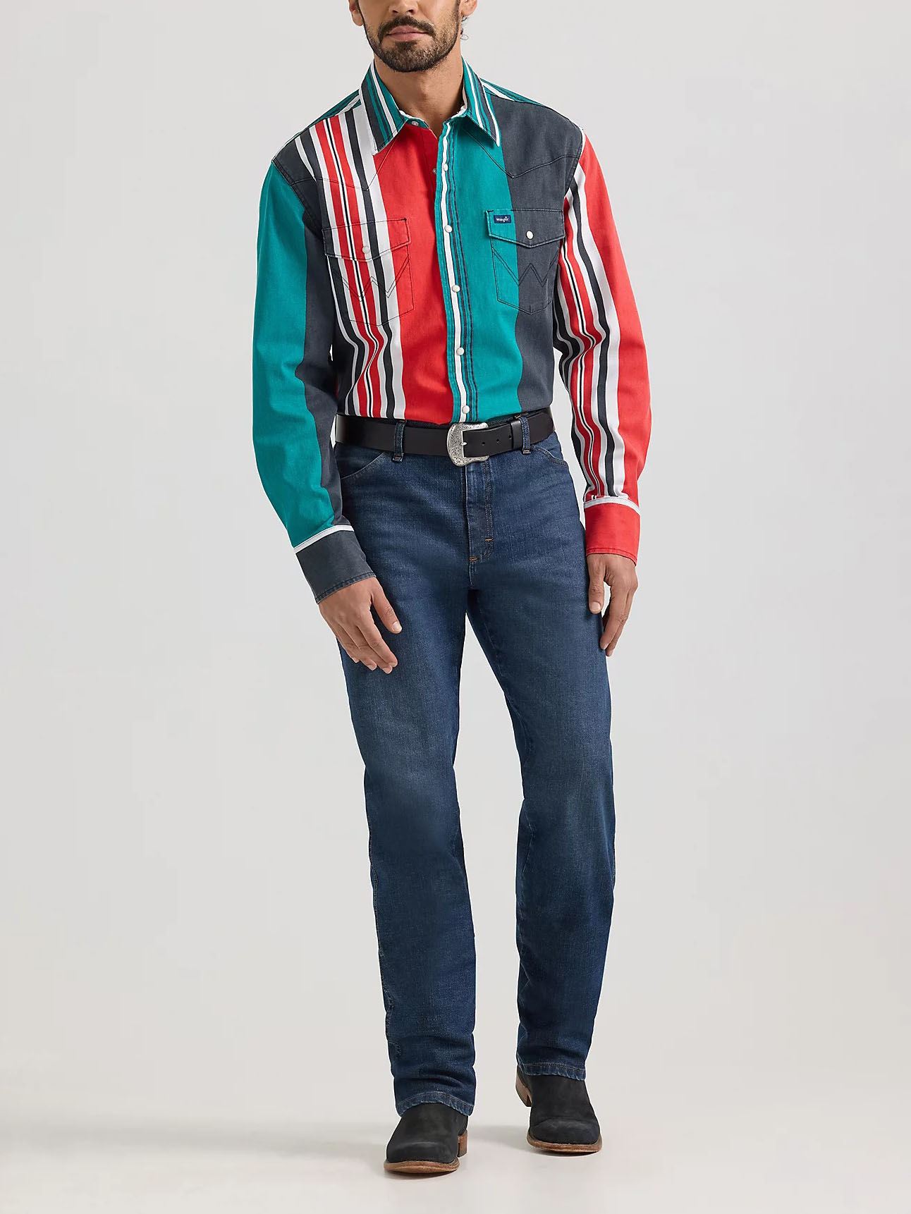 Vintage Western Striped Shirt