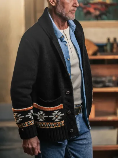 Aztec Button Cardigan