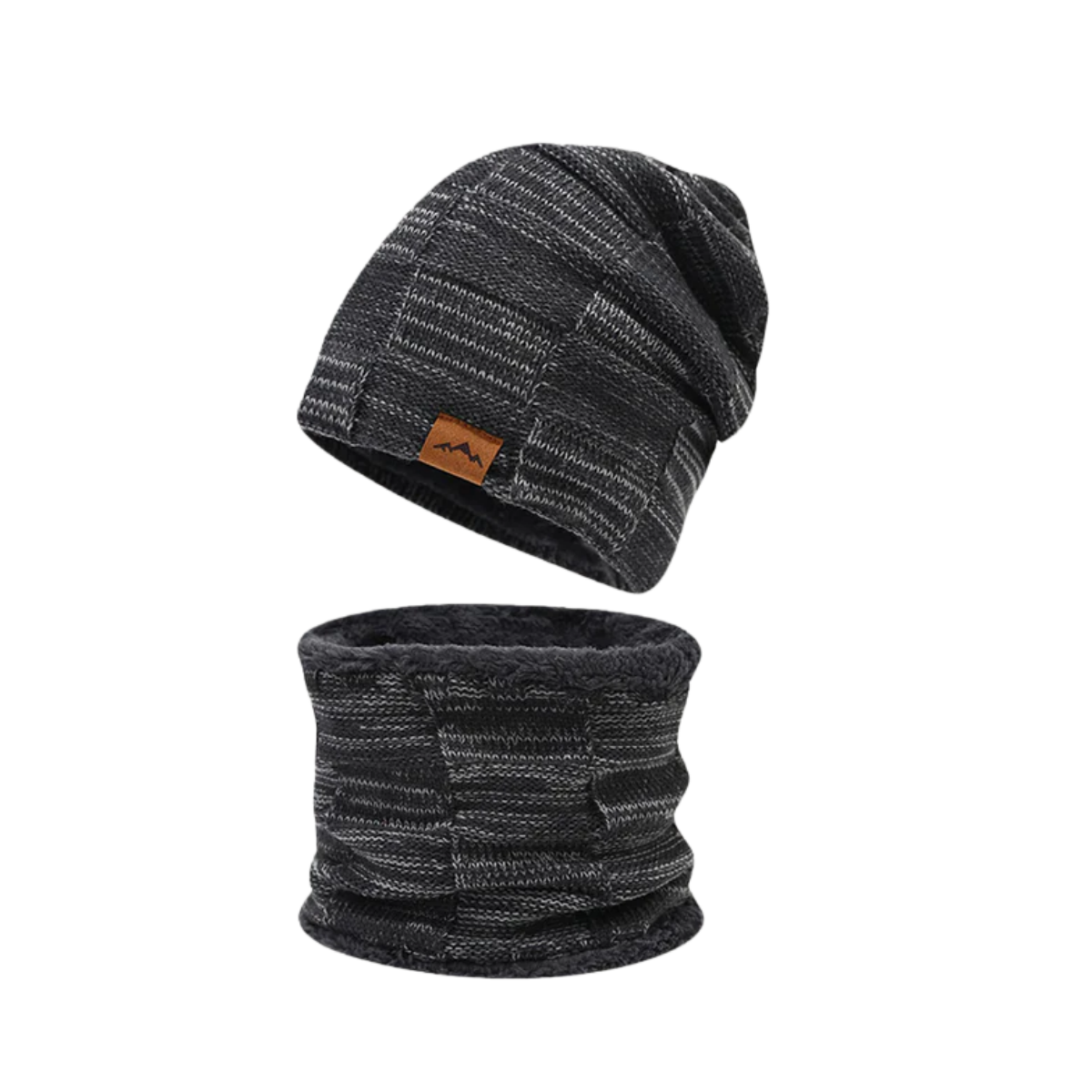 Thermal Fleece Neck Warmer Beanie Hat Set