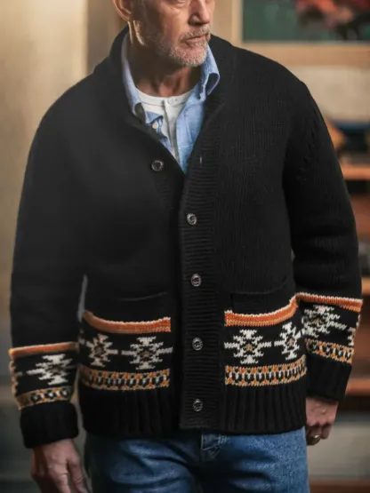 Aztec Button Cardigan