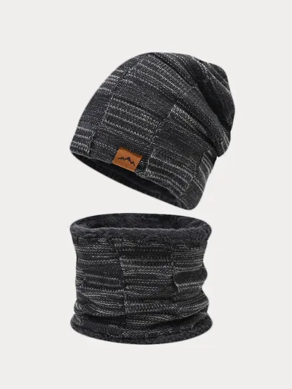 Thermal Fleece Neck Warmer Beanie Hat Set
