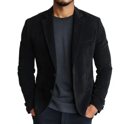Men's Retro Casual Faux Suede Blazer