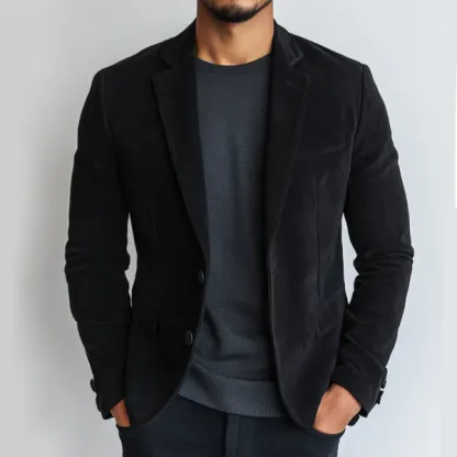 Men's Retro Casual Faux Suede Blazer