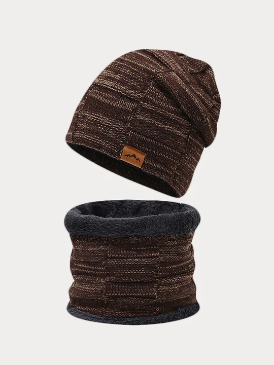 Thermal Fleece Neck Warmer Beanie Hat Set