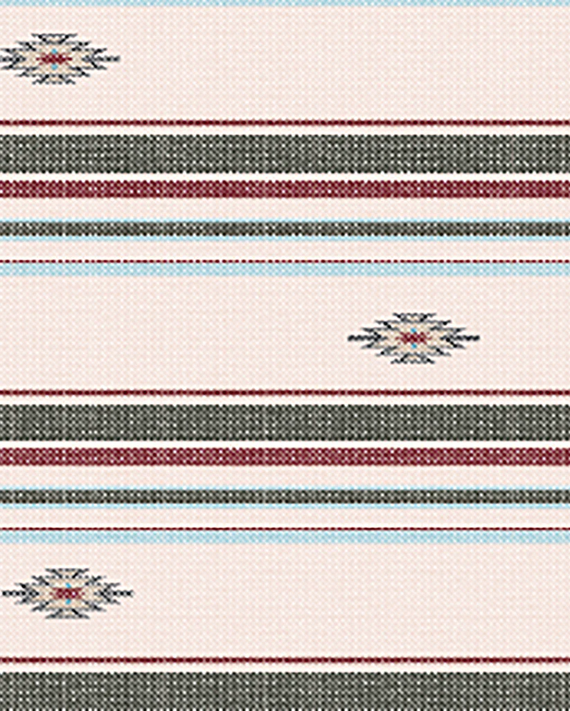 Men's S/S Striped Gary Classic Fit Western Button Down Shirt in Cream