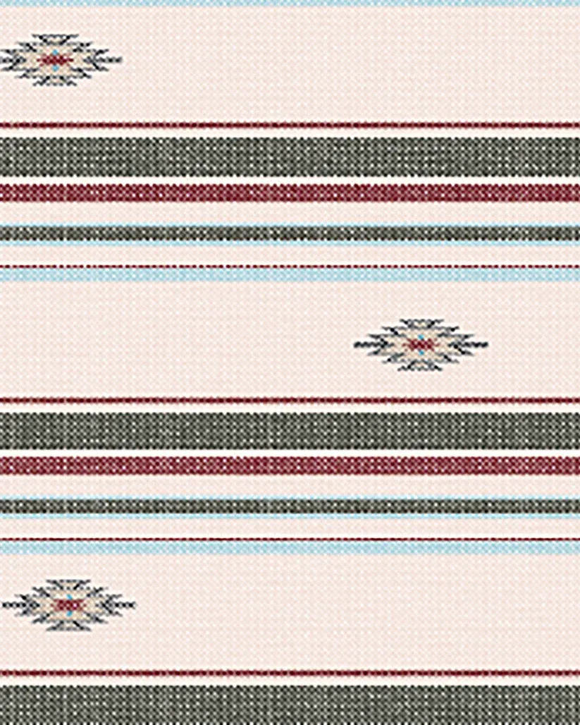 Men's S/S Striped Gary Classic Fit Western Button Down Shirt in Cream