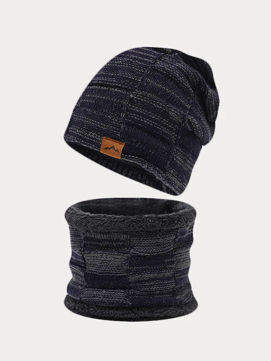 Thermal Fleece Neck Warmer Beanie Hat Set