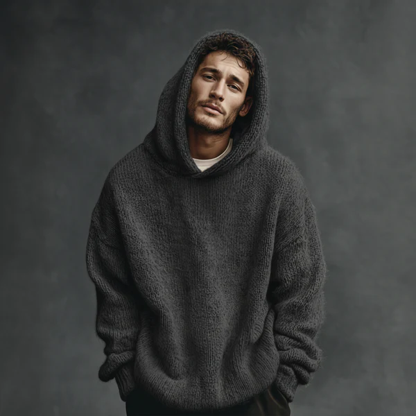 Men's Classic Casual Hooded Loose Sweater