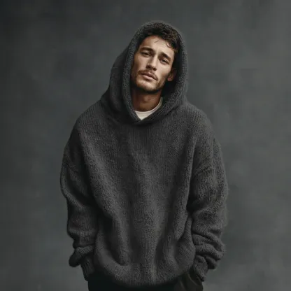 Men's Classic Casual Hooded Loose Sweater